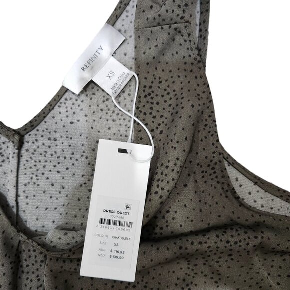 NWT Refinery Green Plus Size Quest Sleeveless Relaxed Fit Dress Size XS/14 - Picture 7 of 9